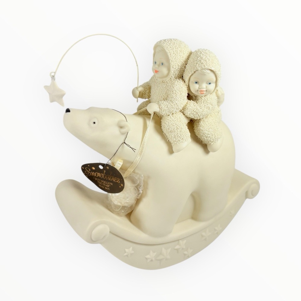 Dept 56 Snowbabies‎ "Just Follow The Star" Polar Bear Angels Figurine